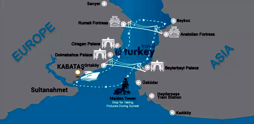 Bosphorus Sunset Map